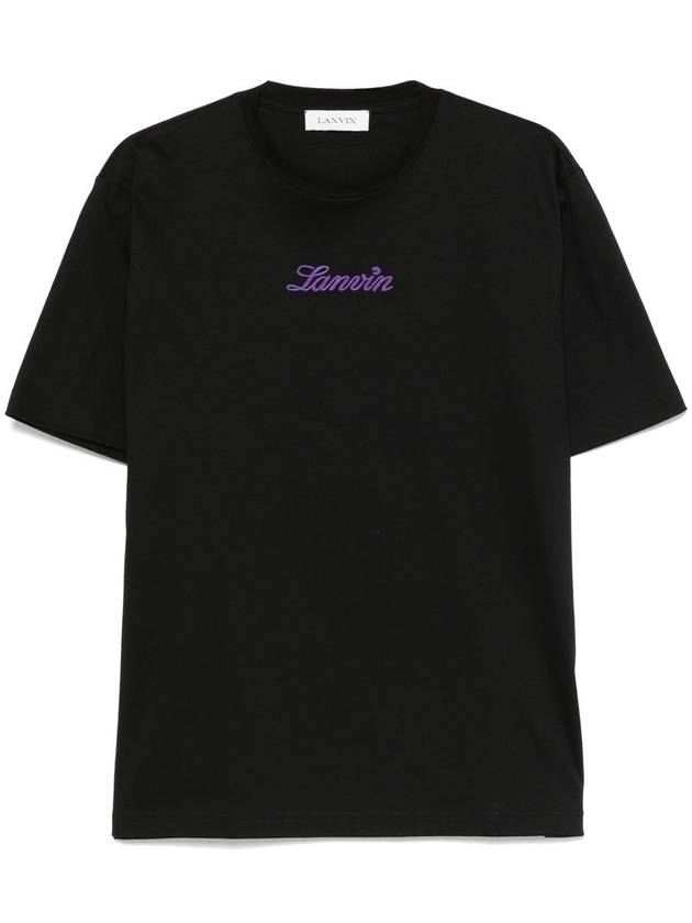 Lanvin Bouclette Script Logo T-Shirt Clothing - LANVIN - BALAAN 1