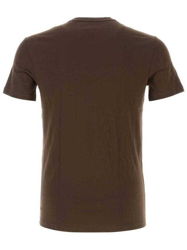 Cotton Crew Neck Short Sleeve T-Shirt Nude - TOM FORD - BALAAN 3