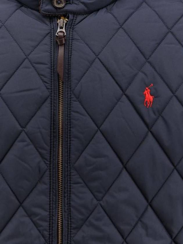 Diamond Quilted Zip Up Jacket Navy - POLO RALPH LAUREN - BALAAN 4