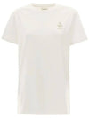 Aby Logo Short Sleeve T-Shirt White - ISABEL MARANT - BALAAN 2