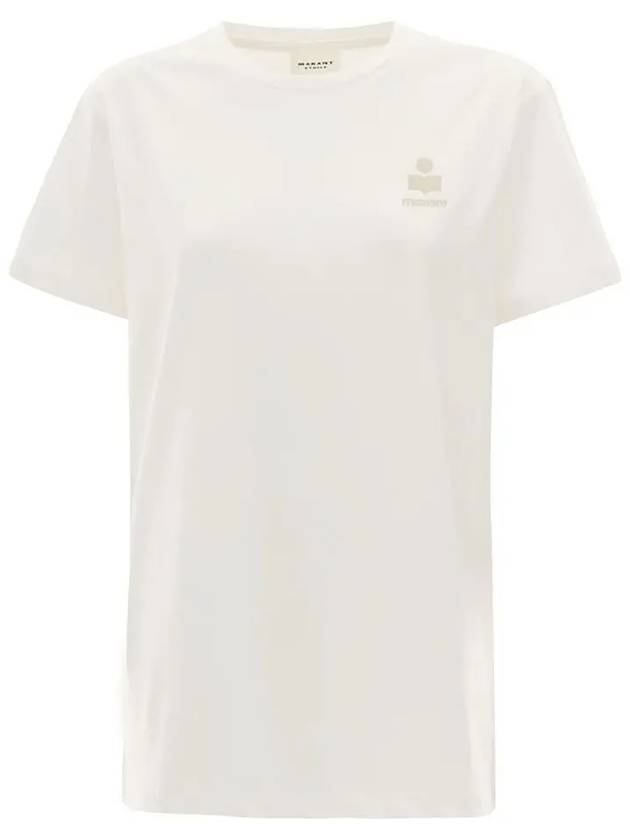 Aby Logo Short Sleeve T-Shirt White - ISABEL MARANT - BALAAN 2