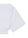 Logo Jacquard Cotton Short Sleeve T-Shirt White - EMPORIO ARMANI - BALAAN.