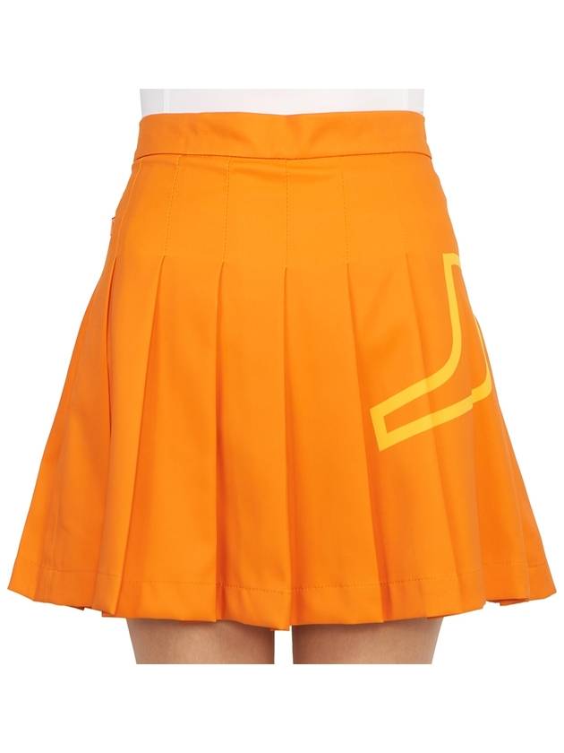 Women's Naomi Pleated Skirt Orange - J.LINDEBERG - BALAAN 7