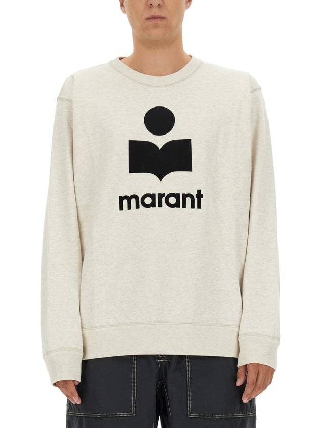 Mikoy Logo Cotton Sweatshirt Ecru - ISABEL MARANT - BALAAN 2