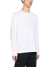 Logo Print Cotton Sweatshirt White - STONE ISLAND - BALAAN 4