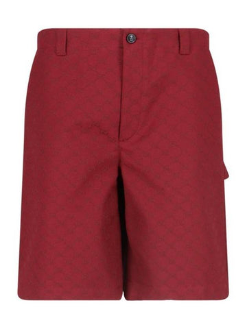 Rosso Ancora GG Canvas Shorts Red - GUCCI - BALAAN 1