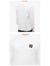 Logo Patch Cotton Long Sleeve T-Shirt White - STONE ISLAND - BALAAN 6