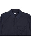 Men's Chrome R Over Shirt Zip Up Jacket Navy - CP COMPANY - BALAAN 4