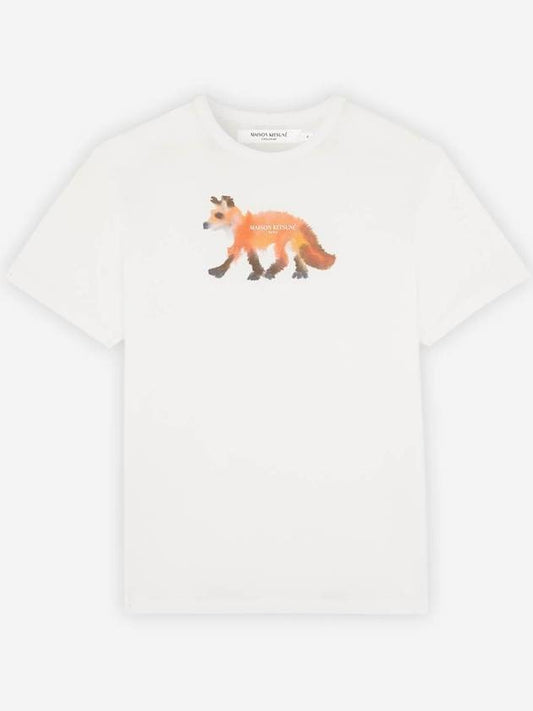 Fox Print Short Sleeve T-shirt White - MAISON KITSUNE - BALAAN 2