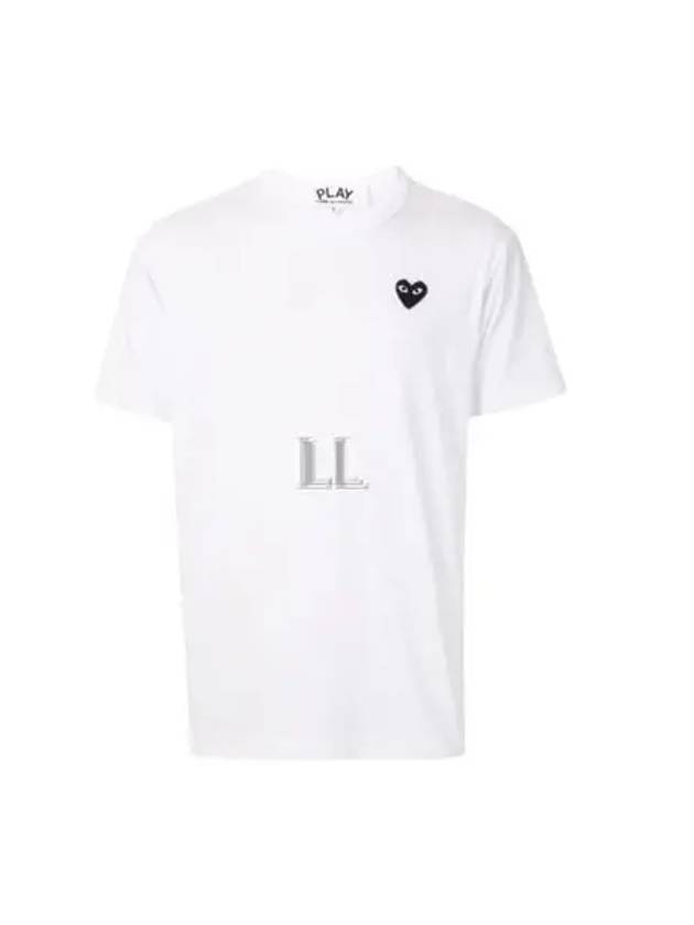 Black Wappen Short Sleeve T-Shirt White - COMME DES GARCONS PLAY - BALAAN 2