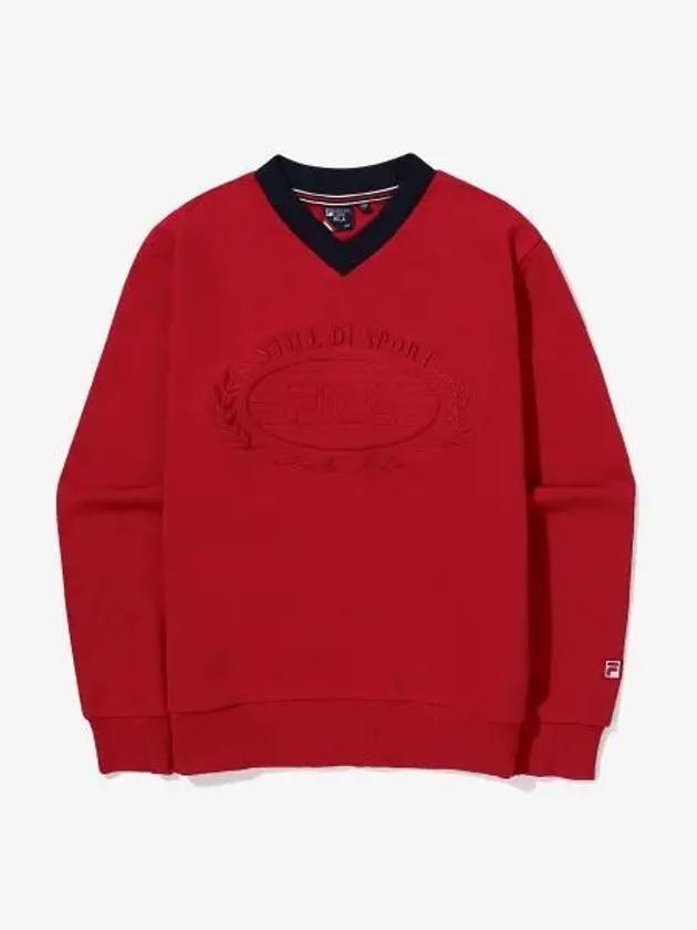 Tennis V neck sweatshirt FS2POG3362FDRD - FILA - BALAAN 1