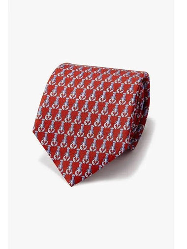 Men s Lobster Pattern Silk Tie Red - GIORGIO ARMANI - BALAAN 1