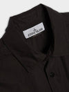 Light Cotton Embroidered Logo Over Long Sleeve Shirt Black - STONE ISLAND - BALAAN 4