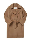 Women’s Estella Wool Cashmere Single Coat Camel - MAX MARA - BALAAN 5