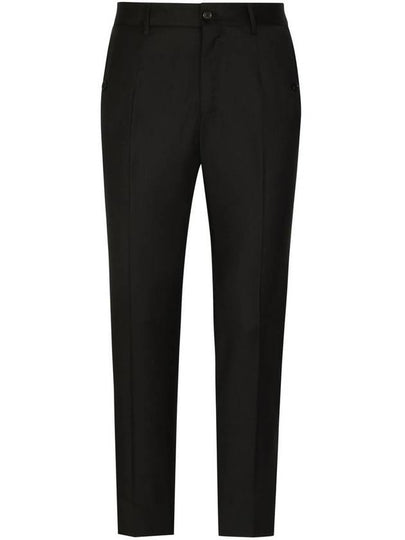 side band wool straight pants black - DOLCE&GABBANA - BALAAN 2