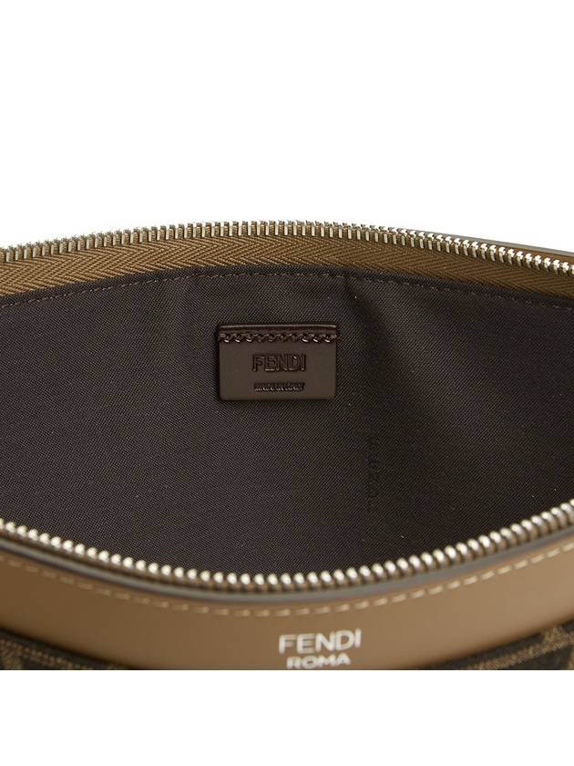 Large Flat FF Clutch Bag Brown - FENDI - BALAAN 8