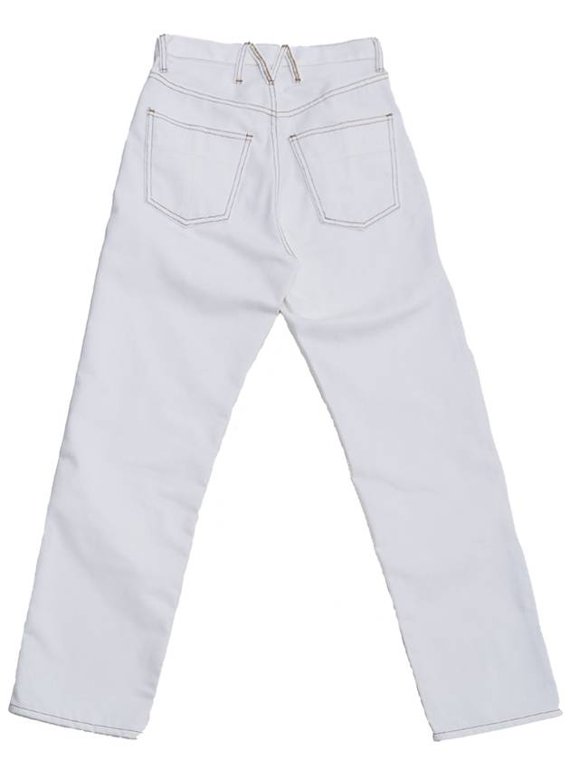 Women's Non-fade Denim Pants White - MOTH - BALAAN 4