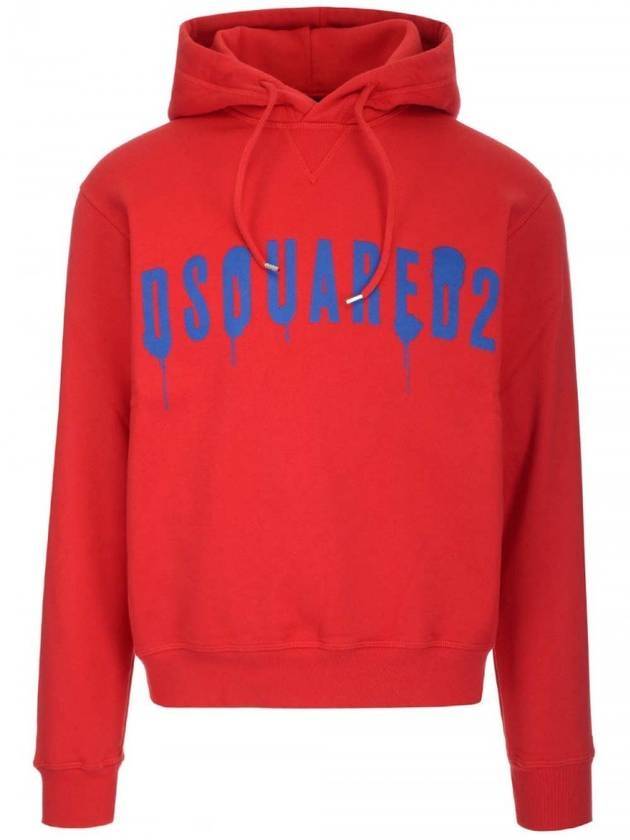 Men's Spray Logo Hood Red - DSQUARED2 - BALAAN 1