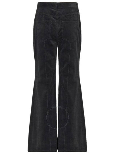 Polo Ralph Lauren Black Pintucked Corduroy Flared Trousers, Size 2R - POLO RALPH LAUREN - BALAAN 2