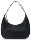 Women's Piper Leather Hobo Shoulder Bag Black - MICHAEL KORS - BALAAN 4