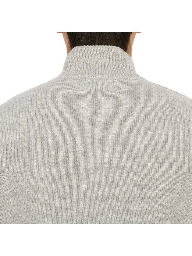 Wappen Patch Button Knit Top Melange Gray - STONE ISLAND - BALAAN 8