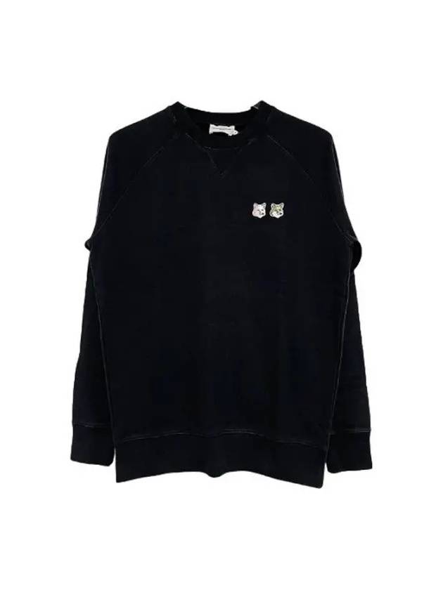 Monochrome Fox Head Patch Classic Sweatshirt Black - MAISON KITSUNE - BALAAN 3