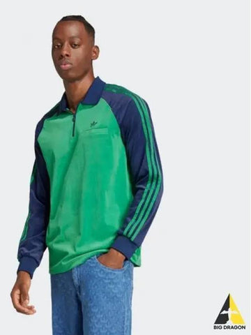 Originals 70s velor polo GREENNINDIG - ADIDAS - BALAAN 1