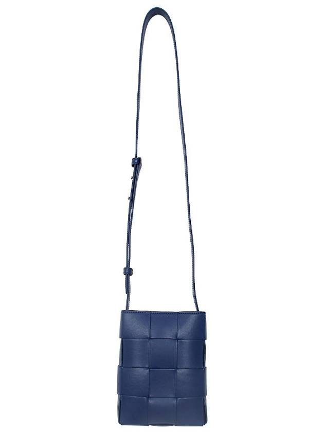 Cassette Intrecciato Mini Cross Bag Navy - BOTTEGA VENETA - BALAAN 4