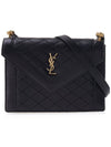 Gabi Quilting Small Lambskin Shoulder Bag Black - SAINT LAURENT - BALAAN 2