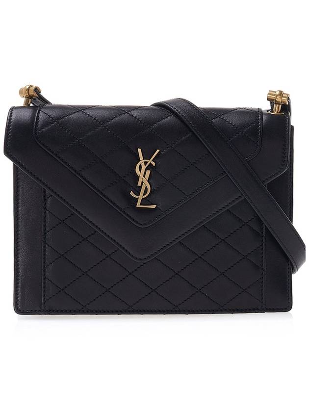 Gabi Quilting Small Lambskin Shoulder Bag Black - SAINT LAURENT - BALAAN 2