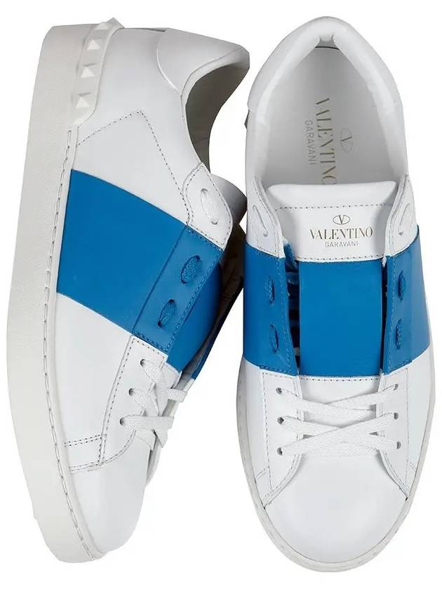 Hidden Low Top Sneakers White Blue - VALENTINO - BALAAN 3