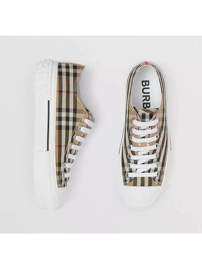 Vintage Check Cotton Sneakers Archive Beige - BURBERRY - BALAAN 2