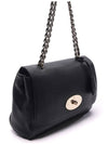 Lily Chain Medium Goat Leather Shoulder Bag Black - MULBERRY - BALAAN 4