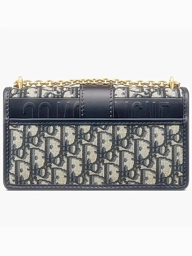 30 Montaigne East West Oblique Jacquard Chain Shoulder Bag Blue - DIOR - BALAAN 4