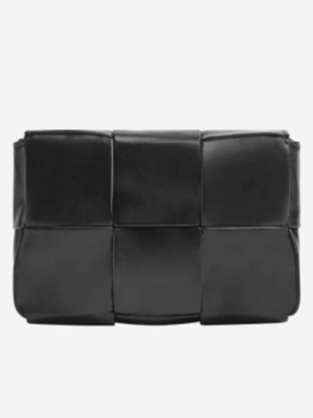 Cassette Small Leather Cross Bag Black - BOTTEGA VENETA - BALAAN 3