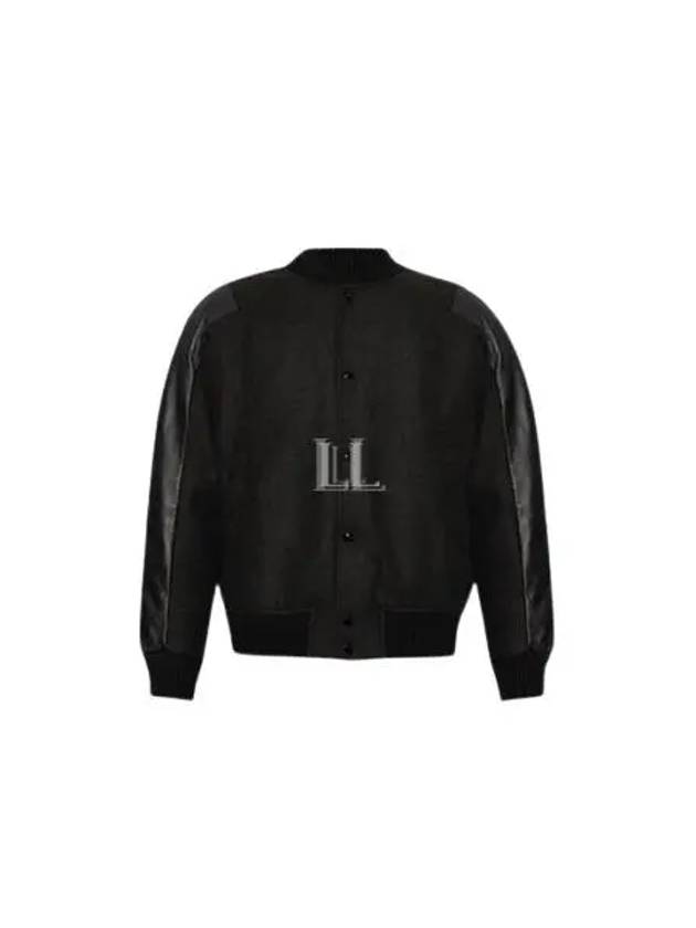 Logo Patch Bomber Jacket Dark Grey Melange - ACNE STUDIOS - BALAAN 2