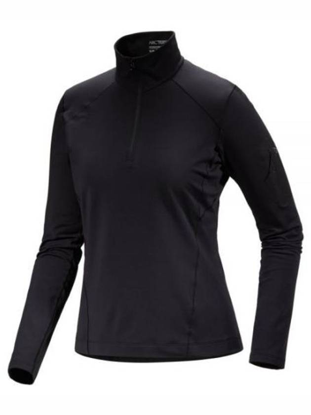 Rho Half-Zip Neck Long Sleeve T-Shirt Black - ARC'TERYX - BALAAN 2