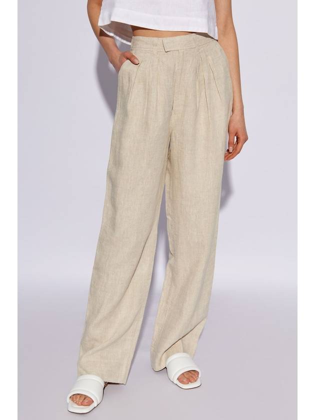 Posse 'Louis' High-waisted Linen Trousers , Women's, Cream - POSSE - BALAAN 3