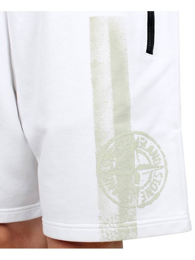 Compass Print Shorts White - STONE ISLAND - BALAAN 9