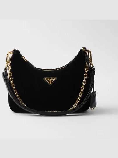 Re Edition Velvet Mini Bag Black - PRADA - BALAAN 2