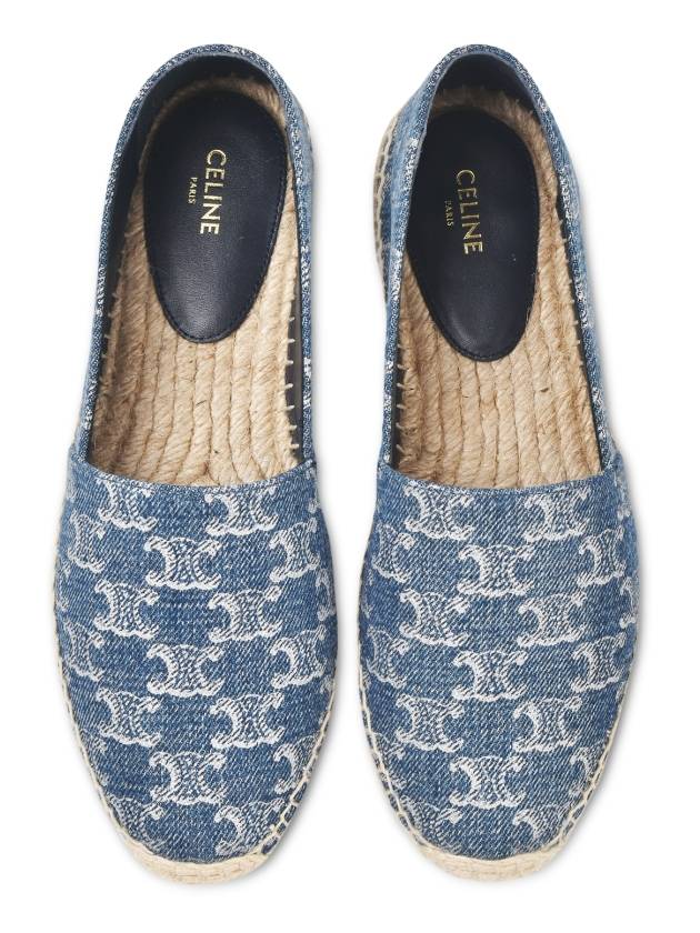 Triomphe Stamped Denim Espadrilles Navy - CELINE - BALAAN 2