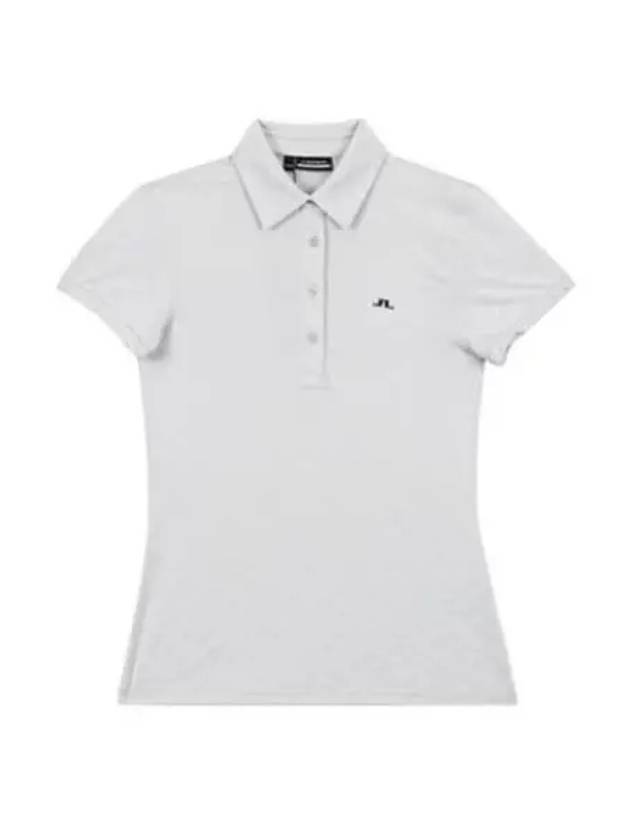 Alaya Jacquard Short Sleeve Polo Shirt Light Grey - J.LINDEBERG - BALAAN 2