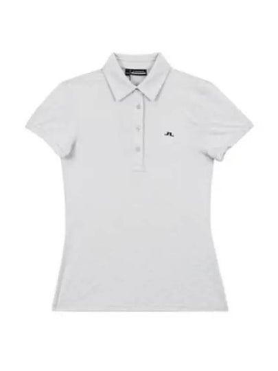 Alaya Jacquard Short Sleeve Polo Shirt Light Grey - J.LINDEBERG - BALAAN 2