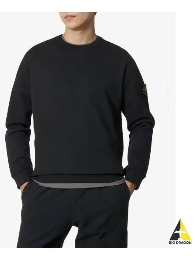 Compass Patch Cotton Sweatshirt Black - STONE ISLAND - BALAAN 2