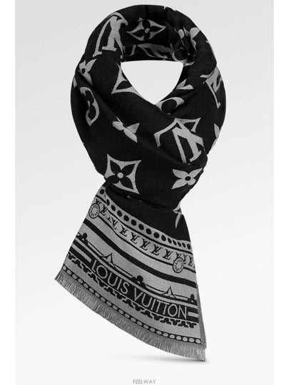 Amazingram Scarf Black - LOUIS VUITTON - BALAAN 2