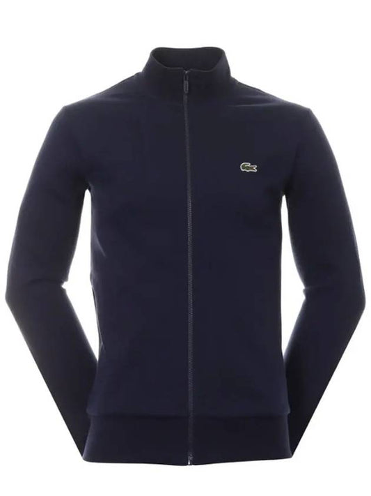 Regular Fit Brushed Fleece Zip-up Jacket Navy - LACOSTE - BALAAN 2