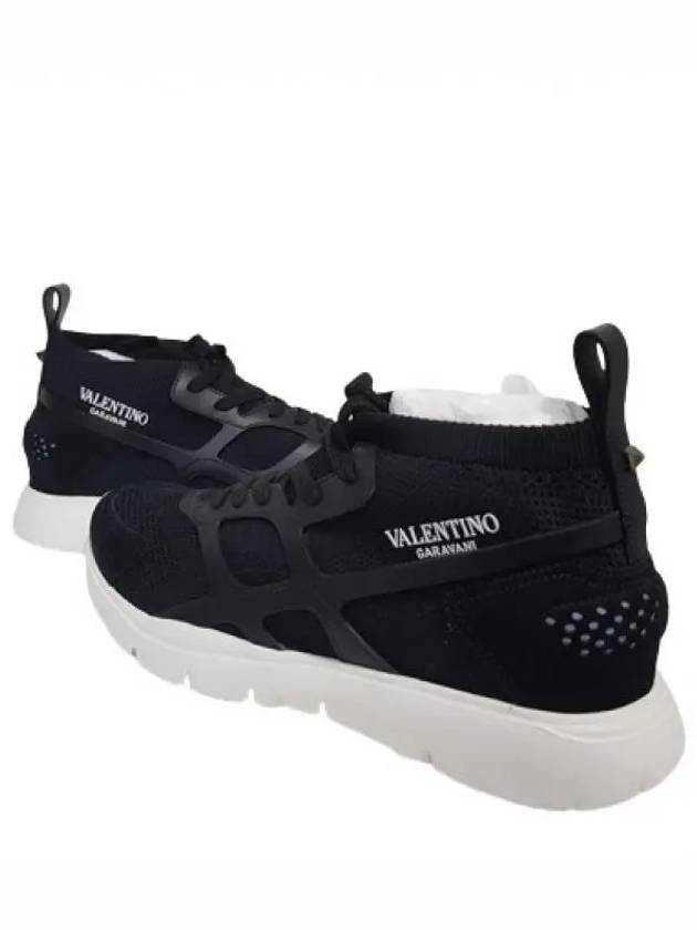 Sound High Top Sneakers Black - VALENTINO - BALAAN 4