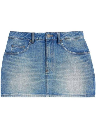 Mini Denim H-Line Skirt Blue - AMI - BALAAN 2