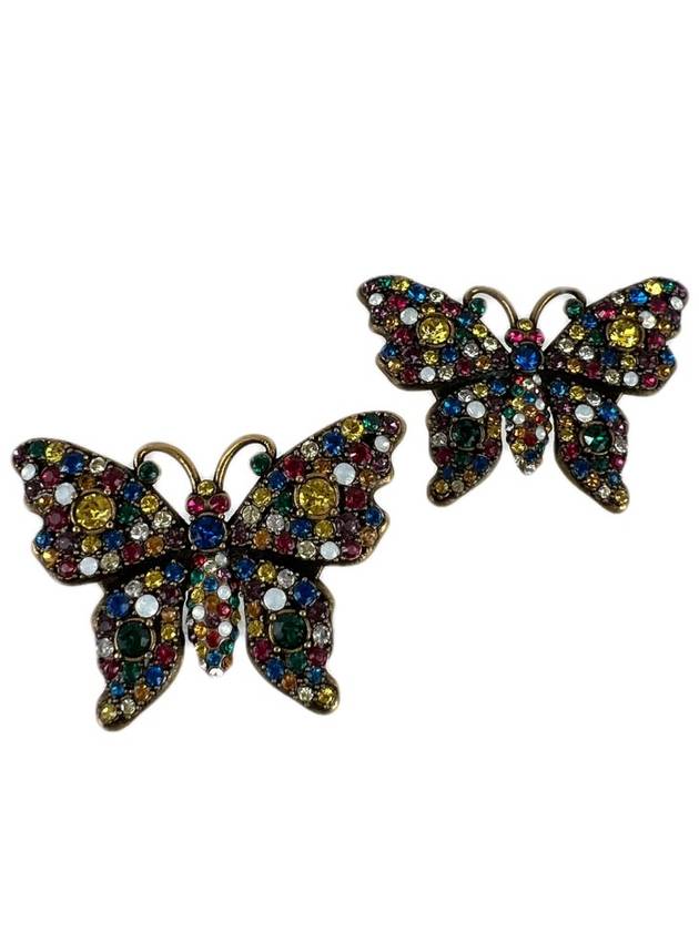 Crystal Stud Butterfly Earrings 503919 - GUCCI - BALAAN 3