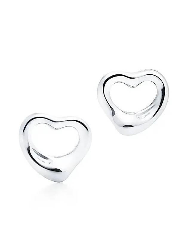 Elsa Peretti open heart stud earrings silver 11mm 12270062 - TIFFANY & CO. - BALAAN 1